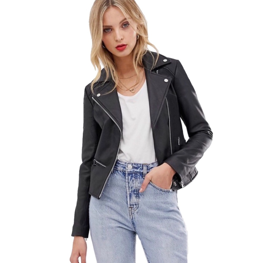 NWOT Blank NYC Black Leather Moto Jacket